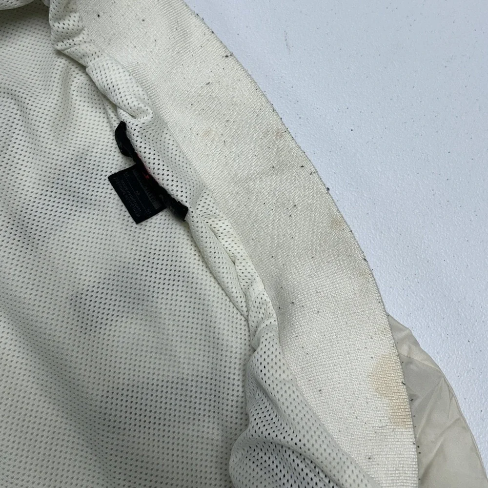 Jordan Bomber Jacket Mens Medium White Black Full Zip Jumpman Loose Fit